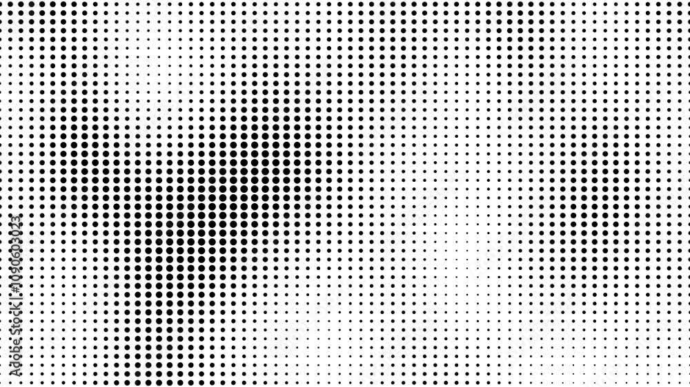 Poster black and white dotted grunge halftone animated background. abstract halftone motion background. mov
