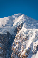 view of the mont blanc massif from punta helbronner, aosta valley, italy