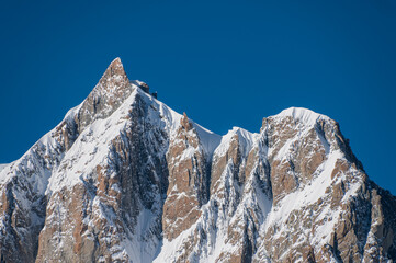view of the mont blanc massif from punta helbronner, aosta valley, italy