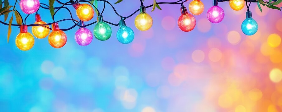 Abstract bokeh lights focusing on a bold slogan, cinematic and emotional appeal