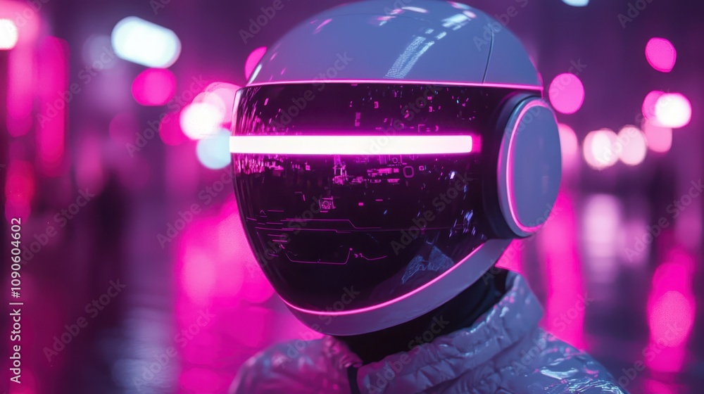 Aufkleber exploring a futuristic vision of a virtual reality-driven world an immersive experience in cyberneti