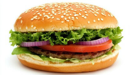 hamburger on a white background