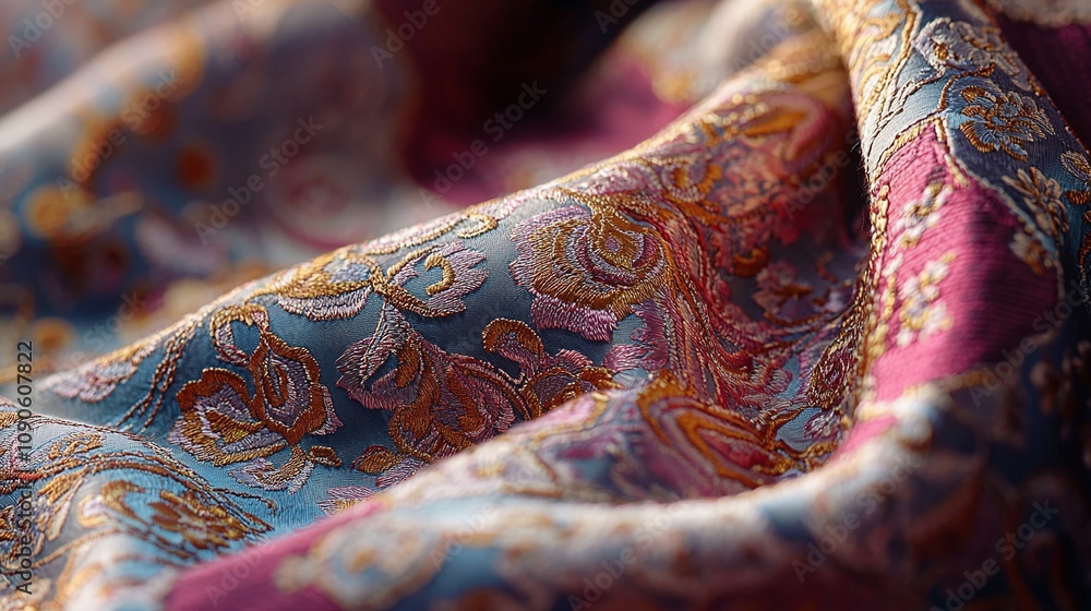 Poster fabric textile pattern with vibrant design and intricate craftsmanship for a unique and elegant aest