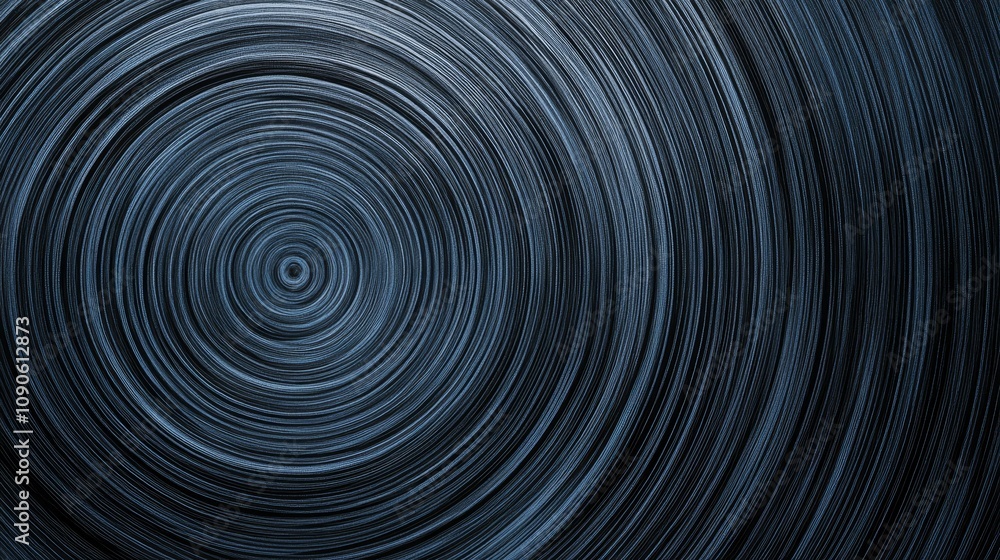 Poster mesmerizing circular pattern on a black background, modern and intricate abstract design