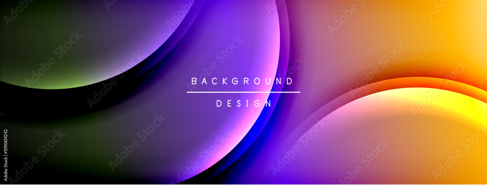 Aufkleber bright rainbow style color gradient with curve round shape line background. vector illustration for 