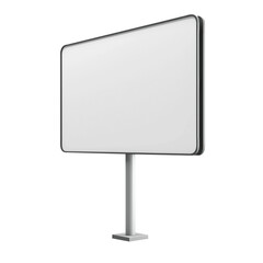 Fototapeta premium 3d steel sign board isolated on transparent background