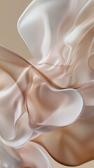 Fototapeta premium Abstract draped fabric with soft light and pastel tones
