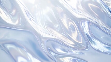 Obraz premium Tranquil Essence - Ethereal 3D Render of Healing Light Reflections in Calming Blue and White for Emotional Wellness on Isolated Background