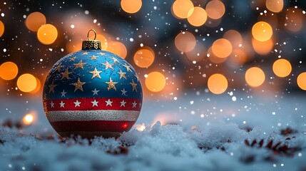 Fototapeta premium Christmas Ornament in the Snow