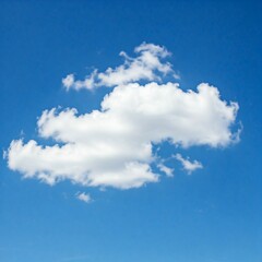 Obraz premium A white cloud in a clear sky.