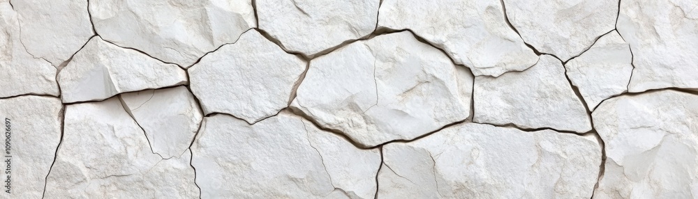 Poster weathered white wall texture with cracks, closeup background image for design projects