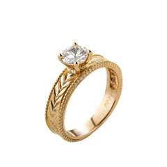 gold ring with diamonds