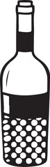 Fototapeta premium Vector Icon of Wine Bottle on White Background.