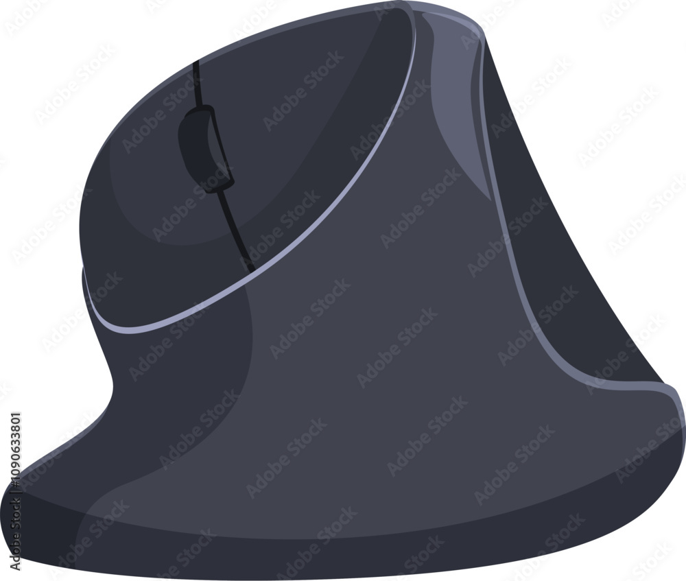 Poster modern ergonomic vertical mouse design promoting comfortable and healthy wrist posture during comput