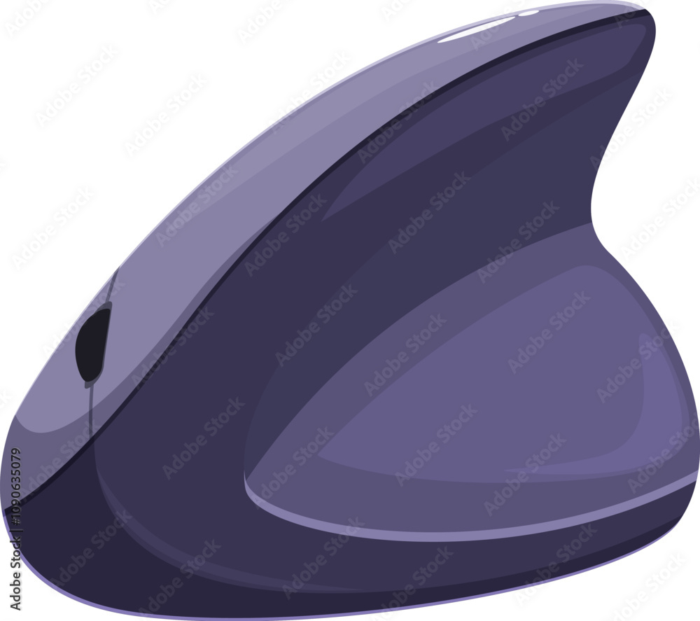 Poster modern ergonomic vertical mouse designed for comfort and preventing wrist strain during prolonged co