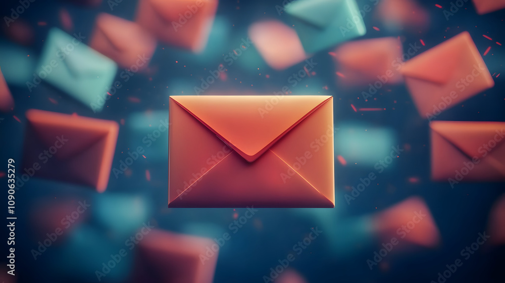 Poster email marketing idea target customers send messages invite individuals send message notifications gi