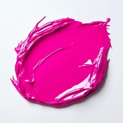 Pink paint on white background