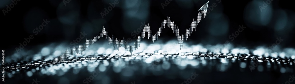 Poster a close-up view of fluctuating digital waves, capturing dynamic movement and energy in abstract form