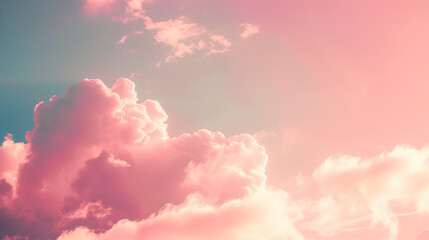 red backgreound with sky with clouds
