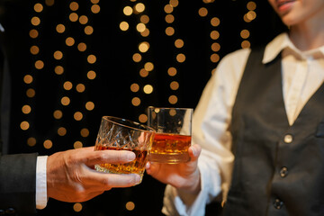 whiskey, for a friendly party in a bar or a restaurant.