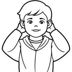 boy covering ears