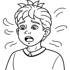 Obraz premium boy experiencing dizziness