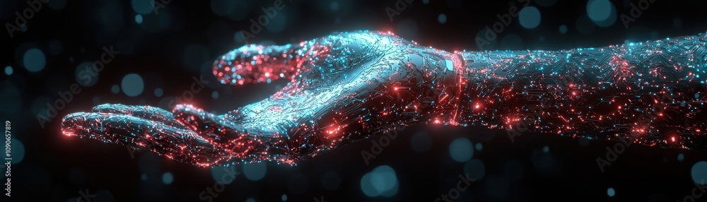 Poster minimalist visualization of artificial intelligence digital space graphic design abstract environmen