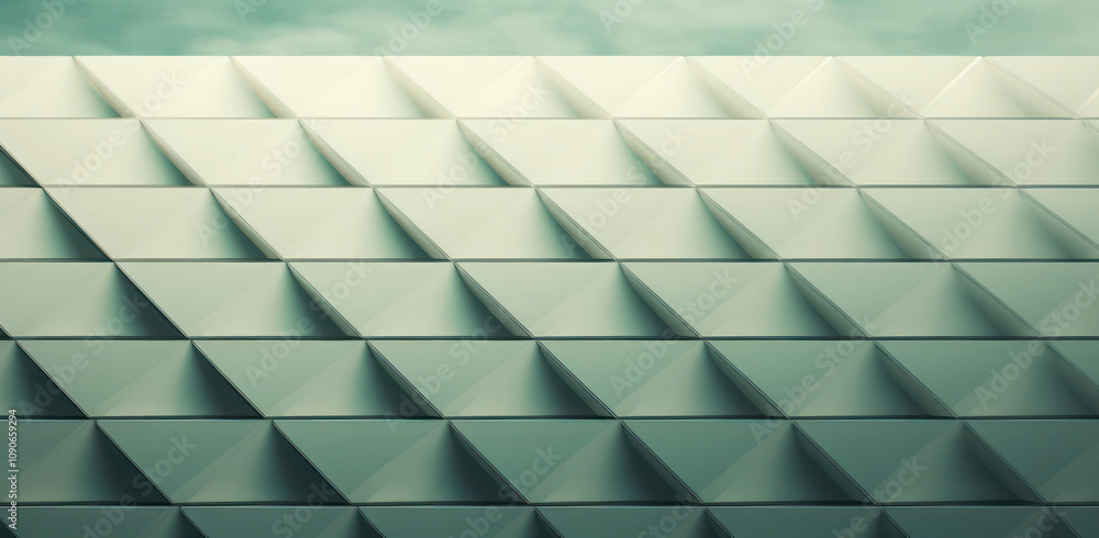 Poster geometric patterns of triangular textures with soft lighting creating a modern architectural backgro