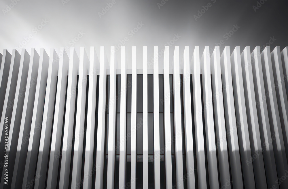 Poster abstract architectural lines with horizontal and vertical elements in a modern structure creating a 