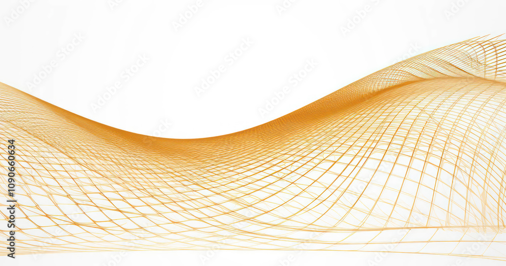 Leinwandbilder abstract smooth flowing lines with a golden gradient creating a sense of elegance and tranquility su