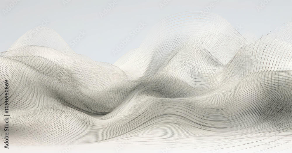 Leinwandbilder abstract fluid waves in soft tones representing movement and flow in modern design, ideal for backgr