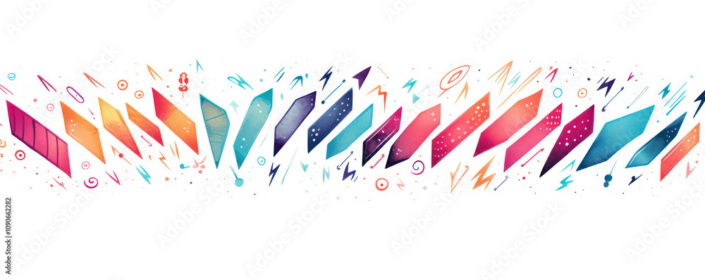 Poster vibrant abstract background design featuring geometric shapes and dynamic elements in bright colors 