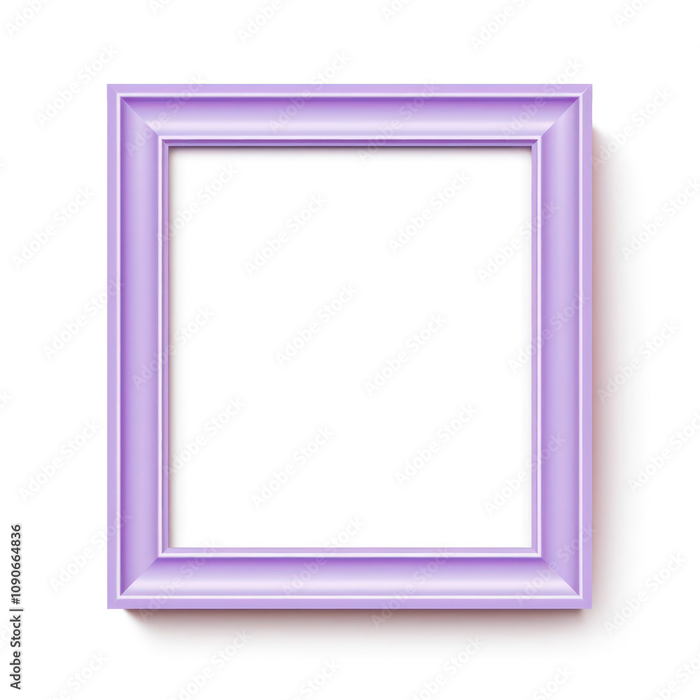 Poster elegant purple frame on white background for creating custom artwork displays and personal designs, 