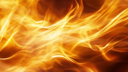 Fototapeta premium A bright orange flame with a yellow background