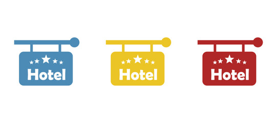 hotel table icon on a white background, vector illustration