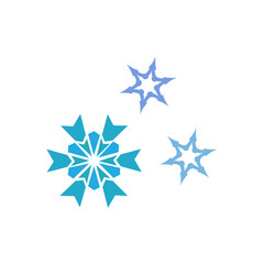 Obraz premium snowflakes icon on a white background, vector illustration
