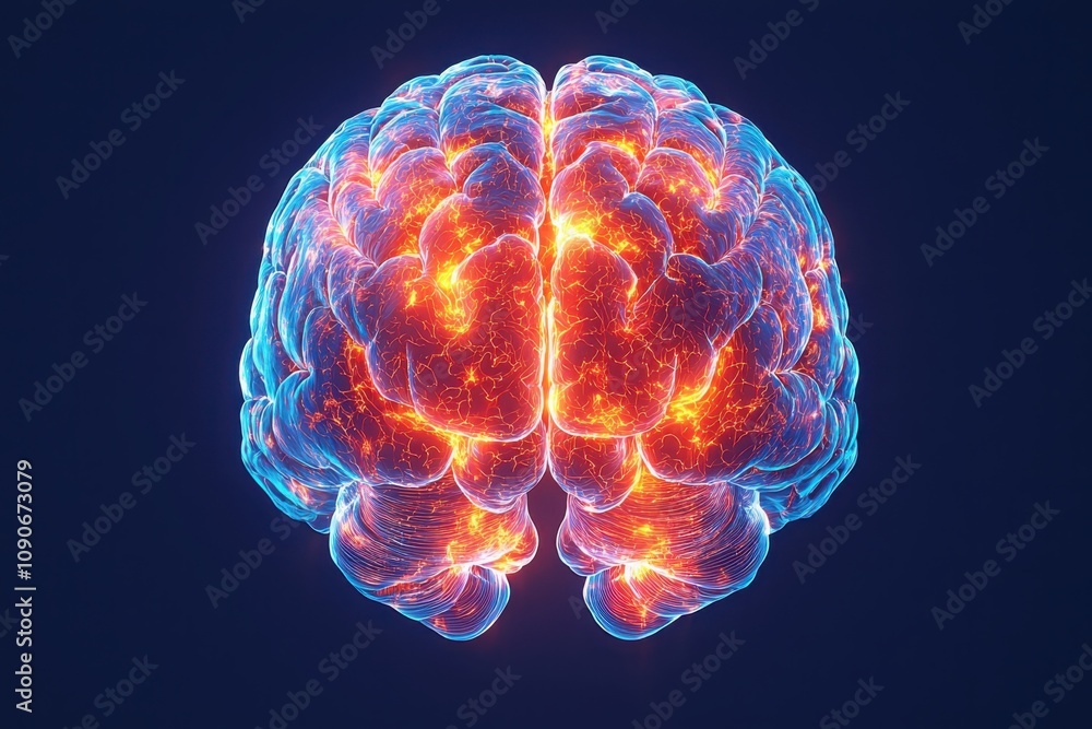 Poster exploring the intricacies of the human brain a scientific overview of neural functionality and poten