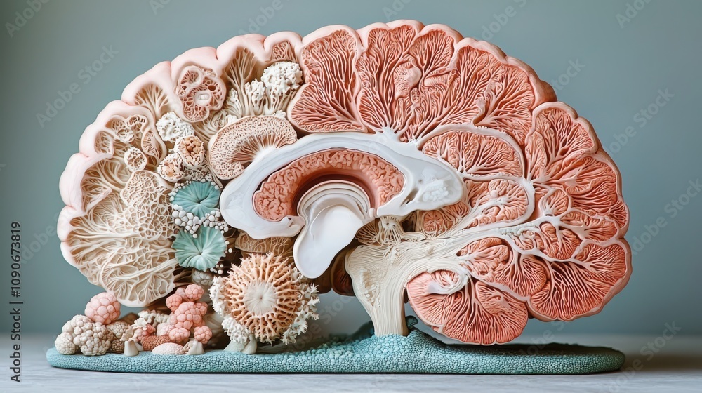 Poster visualizing brain activity a scientific exploration of neural connections laboratory model education
