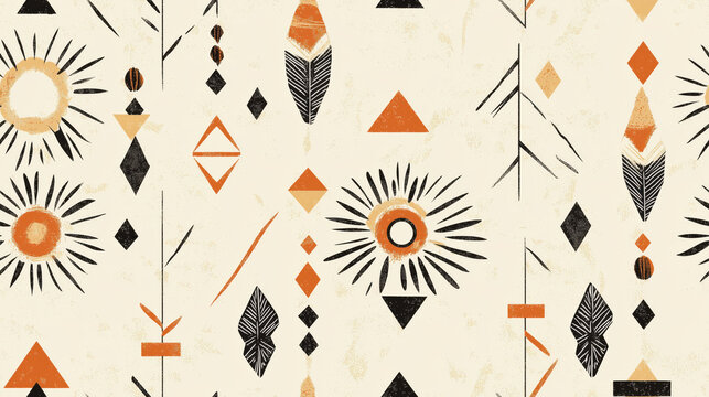 A patterned background with a lot of triangles and squares