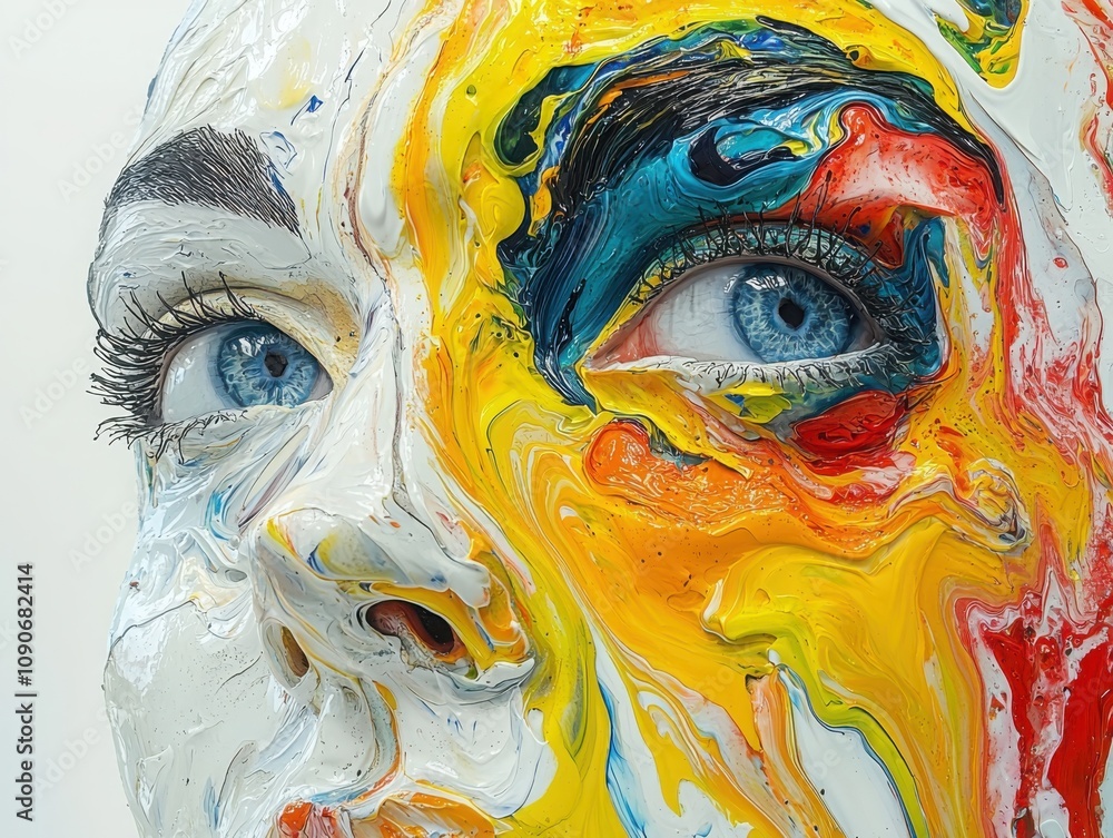 Poster ai-powered artist creating stunning works of art in a digital studio capturing imagination and innov