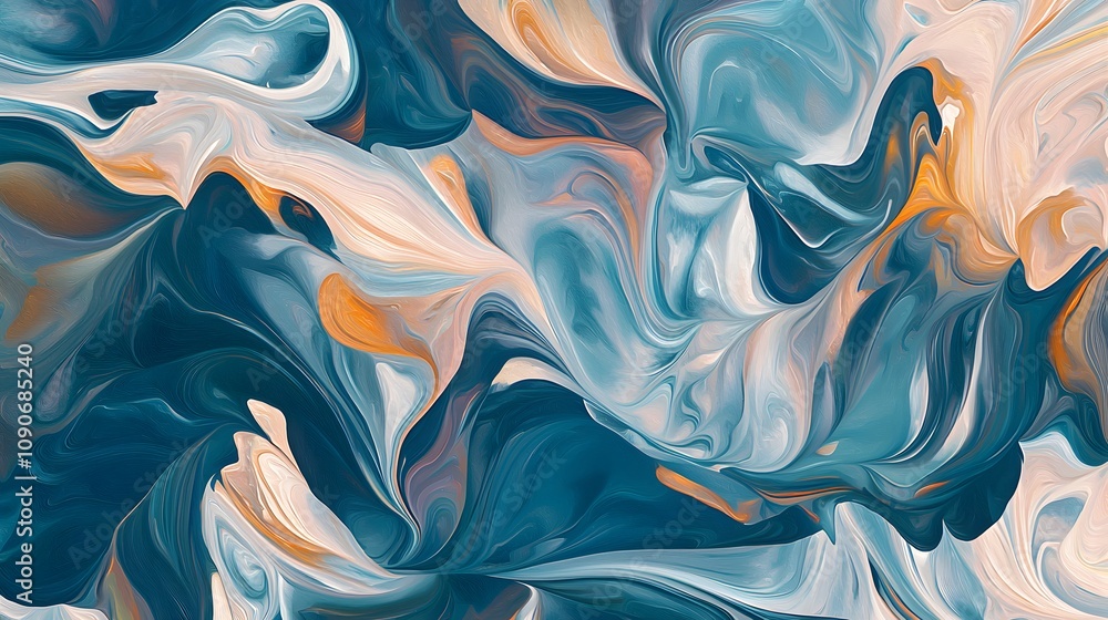 Poster fluid abstract art digital creation colorful patterns modern design artistic perspective visual aest