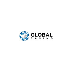 globe Logo Design for Casino Business, Gamble, Card Game, Speculate, etc-vector