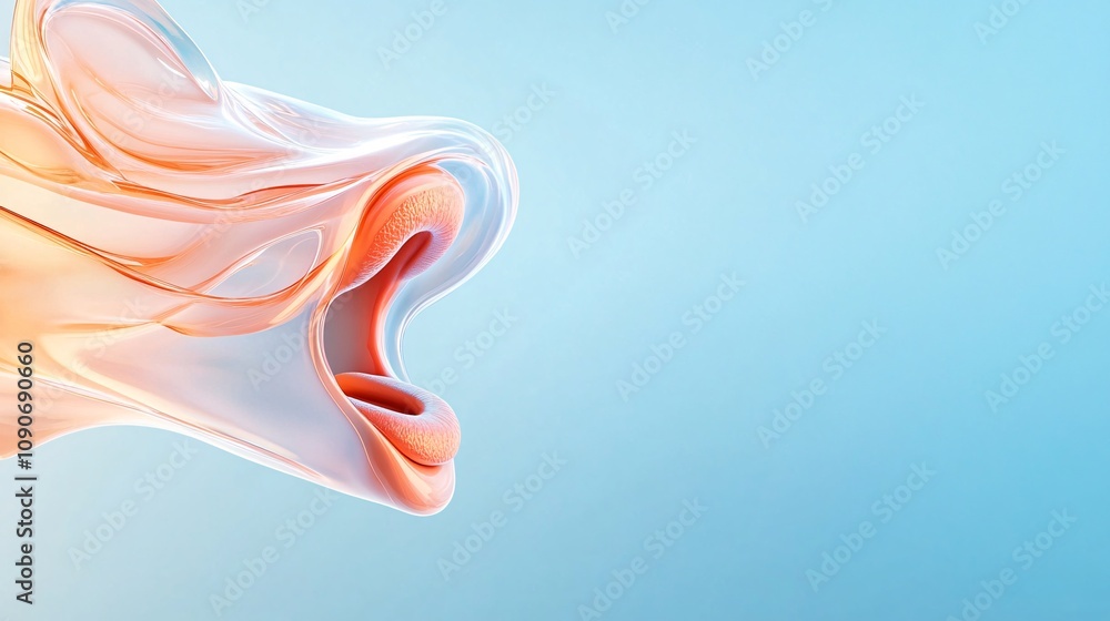 Poster abstract expression of emotion through colorful waves