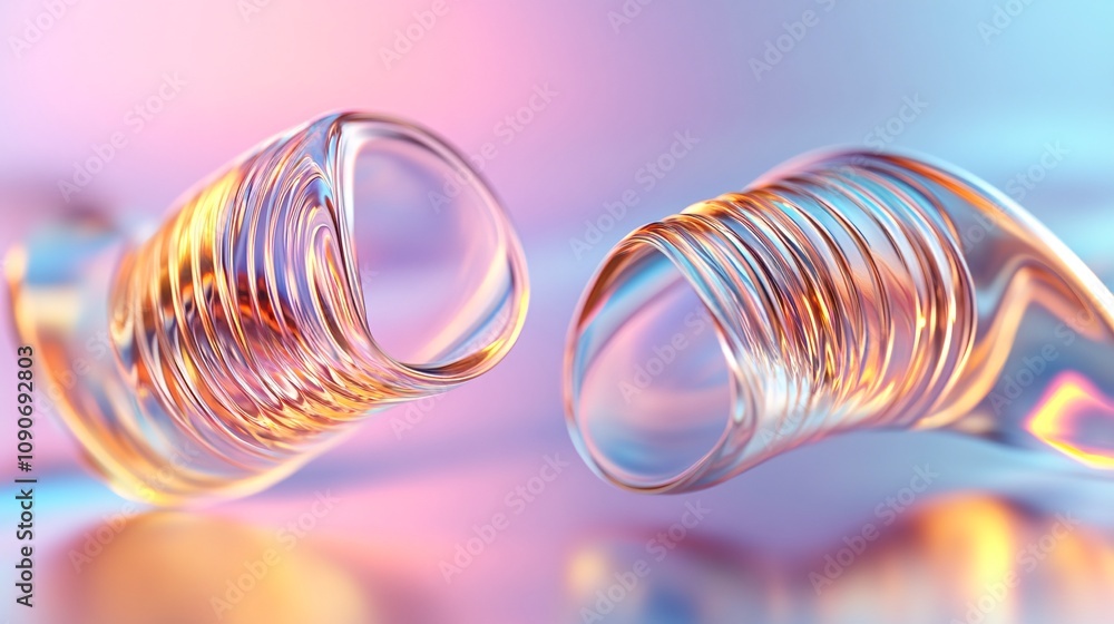 Poster abstract representation of sound and resonance waves