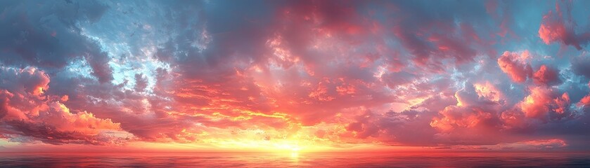 Obraz premium Timelapse of changing skies over ocean video capture serene environment aesthetic perspective