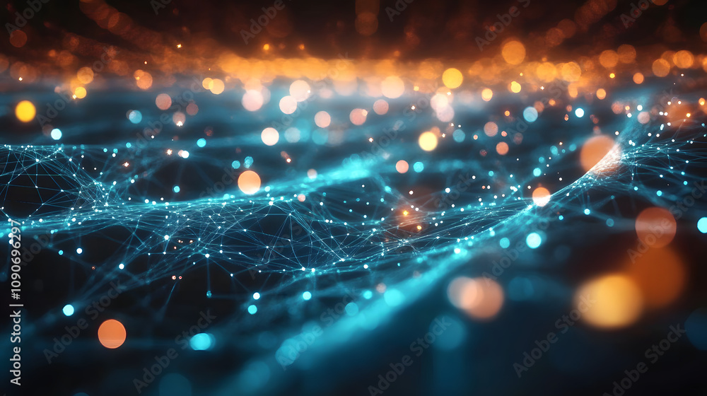 Poster digital technology global business network connection data analysis social media marketing digital s