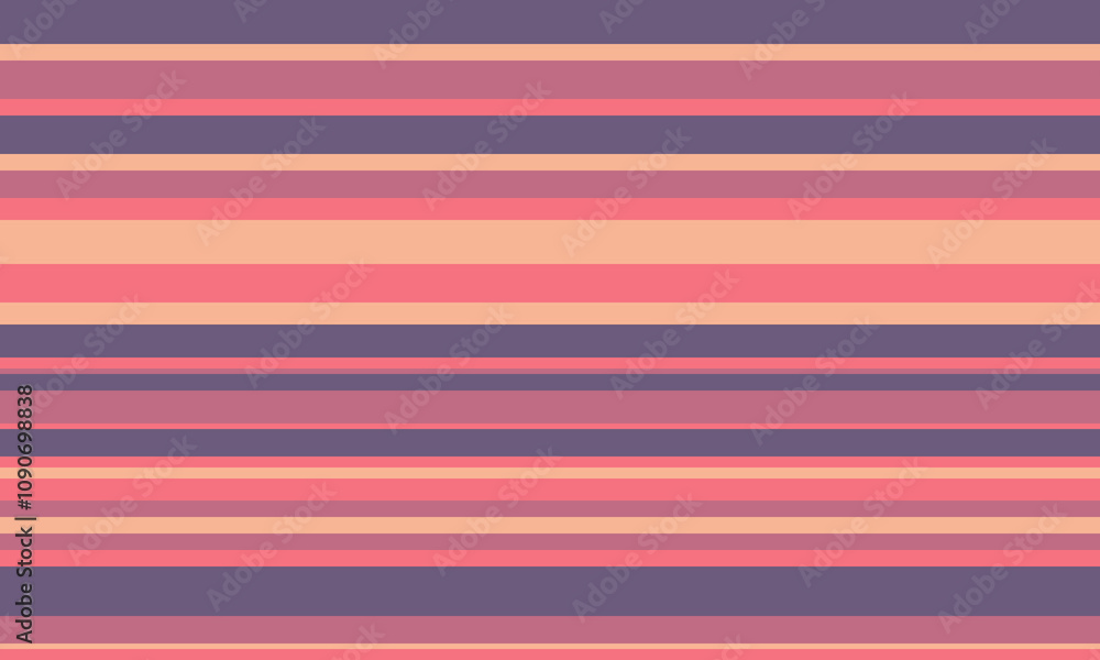 Aufkleber geometric stripes seamless vector pattern with horizontal lines in varied colours, creating an abstr