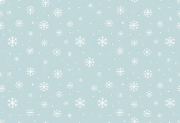white snowflakes at blue background decorative winter seamless pattern