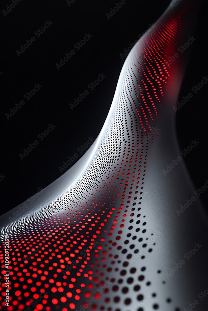 Poster abstract representation of a sleek, modern surface showcasing intricate patterns of light and shadow