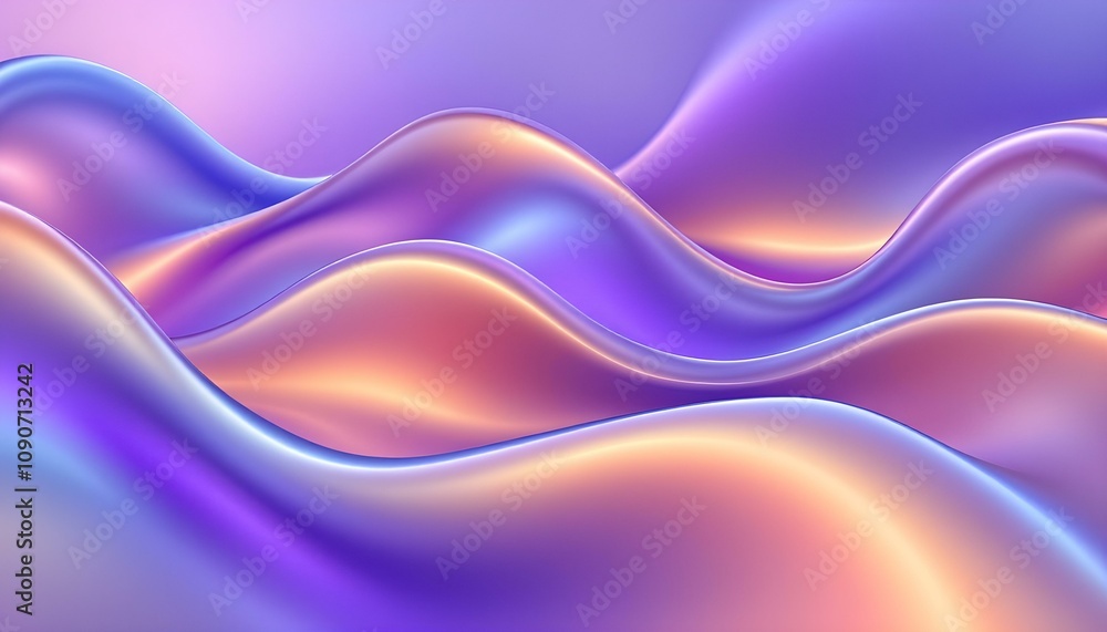 Aufkleber wavy glass shapes the background. abstract glass waves on a background. modern abstract background f